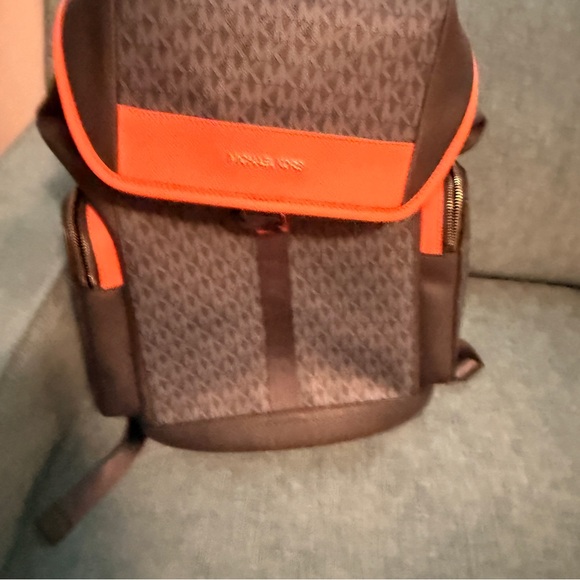 Michael Kors Men's Backpack in Black and Orange - Picture 1 of 3